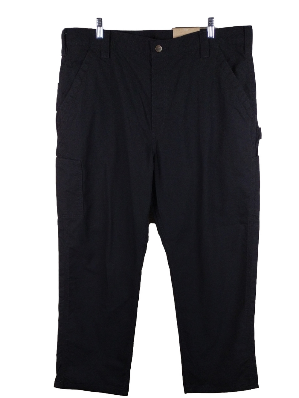 Carhartt Loose Original Fit Black Canvas High Rise Straight Leg Work Dungaree